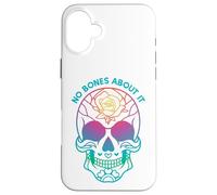 Day of the Dead Sugar Skull Floral No Bones About It Case for iPhone 16 Plus