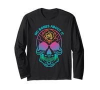 Day of the Dead Sugar Skull Floral No Bones About It Long Sleeve T-Shirt