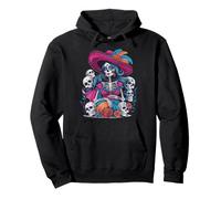 Day of the Dead Sugar Skull Lady Artistic Catrina Halloween Pullover Hoodie