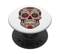 DAY OF THE DEAD SUGAR SKULL MEXICO DAY DIA DE LOS MUERTOS PopSockets Adhesive PopGrip