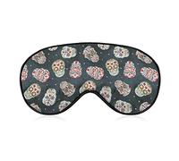 Day of The Dead Sugar Skull Pattern Sleep Mask Eye Eyepatch Eyeshade with Elastic Strap Cover Sleeping for Men Women Kids