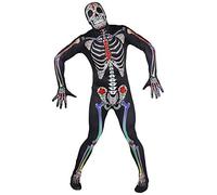 Day of the Dead Sugar Skull Skeleton Skin Suit Halloween Fancy Dress Costume