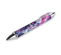 Day of The Dead Sugar Skull Thunder Ballpoint Pen Retractable 0.5mm Black Ink Ball Point Smooth Writing for Office Work Gift