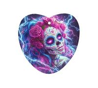 Day of The Dead Sugar Skull Thunder Car Aromatherapy Tablets Air Freshener Hanging Scented Cards for Rooms Bathrooms Wardrobe Love form