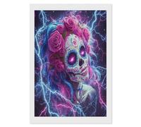 Day of The Dead Sugar Skull Thunder Diamond Art Painting for Home Wall Decor Adults Arts Crystal Points Kits Full Square Drill