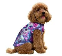 Day of The Dead Sugar Skull Thunder Dog Shirts for Small Doggie Pet Ice Silk Vest Breathable Summer T-Shirt Soft Puppy Outfits