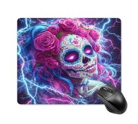 Day of The Dead Sugar Skull Thunder Gaming Mouse Pad with Rubber Base