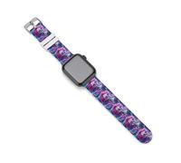 Day of The Dead Sugar Skull Thunder Silicone Watchband Compatible with IWatch Classic Replacement Strap Soft Wristbands for Men Women 38mm/40mm