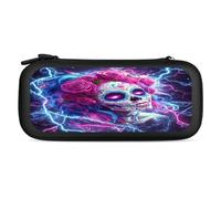 Day of The Dead Sugar Skull Thunder Storage Bag Compatible with Switch Portable Carrying Case Protector Bags with 15 Games Accessories