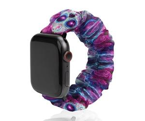 Day of The Dead Sugar Skull Thunder Watch Band Compatible with IWatch Bands Series 6 5 4 3 2 1 Elastic Replacement Wristband