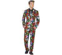 Day of the Dead Suit, with Jacket, Trousers & Tie