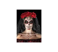 Day of the Dead Tattoo Transfers Make Up (Red)