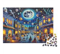 Day of The Dead Town Jigsaw Puzzles for Adults Interesting Puzzle Game 1000 Jigsaws Educational Games for Adults Gifts 52x38cm/1000pcs