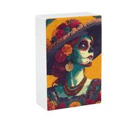 Day of The Dead Unisex Cigarette Case Holder Reusable Waterproof Protective Box