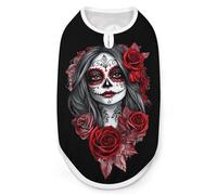 Day of The Dead Woman Cute Cute Pet Supplies Soft Dog Sweaters Printing for Dogs Puppy Cats M