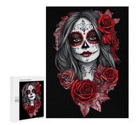 Day of The Dead Woman Fun Wooden Picture Vertical Version Puzzle Creative Gift Wood Jigsaw for Adults And Family Game
