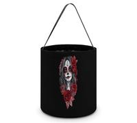Day of The Dead Woman Halloween Candy Bag Pumpkin Tricking Or Treating Tote Easter Eggs Bucket Best Party Gifts