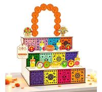 Day of the Dead Wood Altar Kit 3-Tier Wood Festive Desk Decorations