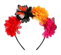 Day Of The Deads Headband Halloween Cincos Des Mayoes Party Costume Rose Flower Crown Mexicans Headpiece For Womens Girls Dia De Los Muerto Headband