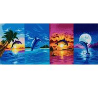 "Day of the Dolphin" Framed Crystal Art Kit 40x90cm