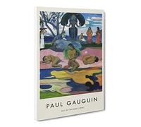 Day Of The God By Paul Gauguin Canvas Print | Gallery Wrapped 30mm Frame Wall Art | 30x20 inches | Ready to Hang | Impressionist Picture | Living Room Bedroom Lounge Office
