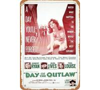 Day of the Outlaw Movie Plaque Poster Metal Tin Sign 8" x 12" Vintage Retro Wall Decor