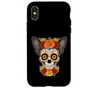Day Of The Souls Dead Day Sugarskull Dog Halloween Case for iPhone X/XS
