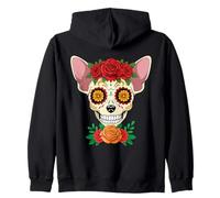 Day Of The Souls Dead Day Sugarskull Halloween Dog Zip Hoodie