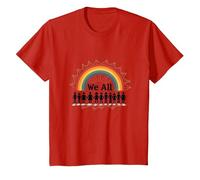Day of Unity We All Belong to Rainbow Diversity Inclusion T-Shirt, Kids, Red, 12 Years