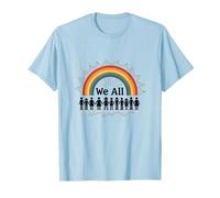Day of Unity We All Belong to Rainbow Diversity Inclusion T-Shirt, Men, Baby Blue, XL