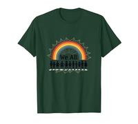 Day of Unity We All Belong to Rainbow Diversity Inclusion T-Shirt, Men, Forest Green, S