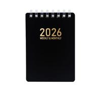 Day Planner A7 Pocket Size Date Workbook | Ringed Notebook for School, College, Work, Journaling, Sketching, Note-Taking, Meetings, Studying, Planning, Research, Field (Black)