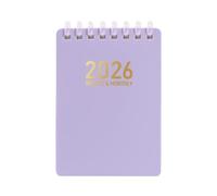 Day Planner A7 Pocket Size Date Workbook | Ringed Notebook for School, College, Work, Journaling, Sketching, Note-Taking, Meetings, Studying, Planning, Research, Field (Purple)