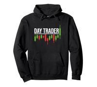 Day Trader - Distressed Stock Trading Chart Style Pullover Hoodie