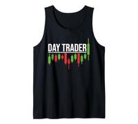Day Trader - Distressed Stock Trading Chart Style Tank Top