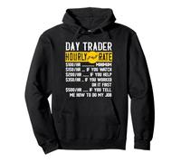 Day Trader Hourly Rate Stock Market Trading Stock Trading Pullover Hoodie