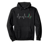 Day Trading Candlestick Heartbeat Chart - Traders Investors Pullover Hoodie
