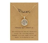 Day Twelve Constellation Night Chain Necklace Necklace Couple Sweater And Necklaces Pendants (H, One Size)