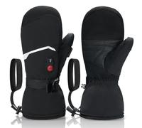 Day Wolf Heated Ski Mittens - Waterproof, 10-Hour Rechargeable Battery, USB-C PD Fast Charging Winter Gloves for Snowboarding & Skiing, Men & Women
