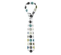 Day2Gift Retro Mod Polka Dot Pattern Mens ties Printed Skinny Tie Slim Necktie for Wedding, Party, Activities