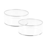 Dayaanee Round Acrylic Container, 2 Pack Clear Round Acrylic Box Organizer with Lid Circle Box with Lid, 5.9” x2.6” Storage Boxes for Candy, Pill, Nails, Beads and Tiny Jewelry