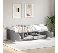 (concrete grey, 90 x 200 cm) vidaXL Daybed with Drawers Sofa Bed Daybed Couch Guest Bed Engineered Wood