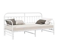 Daybed Frame Powder-Coated Steel Metal Bed Sliding Contemporary Indoor vidaXL