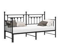 Daybed Frame White Steel 80x200cm Single Modern Rectangular Powdercoat Durable [EEK: A]