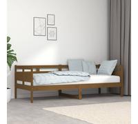 Daybed Solid Pine Honey Brown 80x200 cm Rustic Modern Guest Sofa Bed Queen-Style