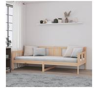 Daybed Solid Pine Natural 80x200 cm Elegant Rustic Wood Day Bed Frame with Slats