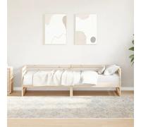 Daybed Solid Pine Natural 80x200cm Rustic Wooden Single Sofa Bed Frame untreated