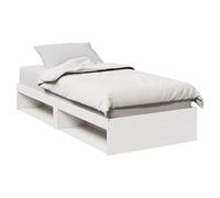 Daybed Solid Pine White 90x190 cm Slatted Frame with Underbed Storage Rustic XL