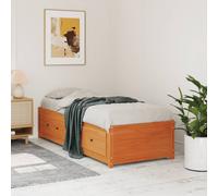 Daybed Solid Pine Wood Brown 80x200cm Sofa Bed with Storage Drawers Compact