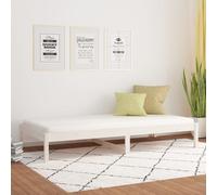 Daybed Solid Pine Wood White 80x200 cm Single Sofa Bed with Underbed Max Storage